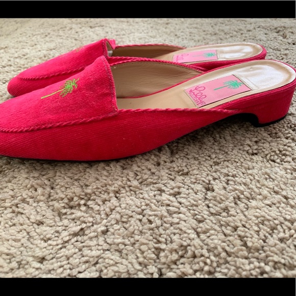 UEC Lilly Pulitzer Pink and Green Corduroy Slings - Picture 3 of 6